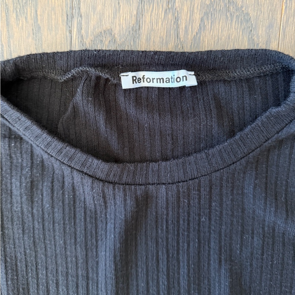 Reformation Ribbed Long Sleeve Top - Picture 3 of 3